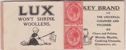 1922 Union Bookler no 4 MNH some stamps missiing as per scan SACC 4 Missing 10  x 1d and 4 x 1/2d