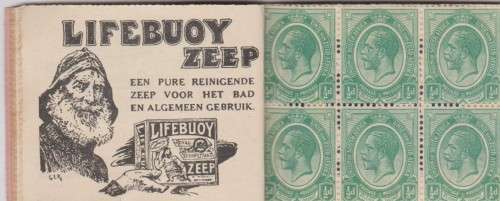 1922 Union Bookler no 4 MNH some stamps missiing as per scan SACC 4 Missing 10  x 1d and 4 x 1/2d