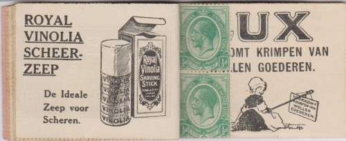 1922 Union Bookler no 4 MNH some stamps missiing as per scan SACC 4 Missing 10  x 1d and 4 x 1/2d