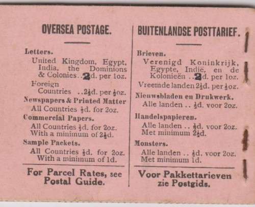 1922 Union Bookler no 4 MNH some stamps missiing as per scan SACC 4 Missing 10  x 1d and 4 x 1/2d