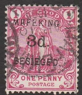 1900 MAFEKING SIEGE 3d used single o/p on COGH 1d SACC 2 MV R1500