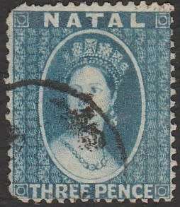 1861 NATAL 3d deep Blue used single SACC 10 MV R1400