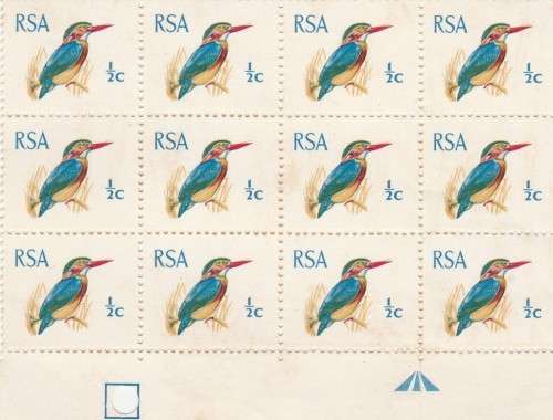 19,1969 RSA 1/2c arrow block x 12 MNH SACC 281