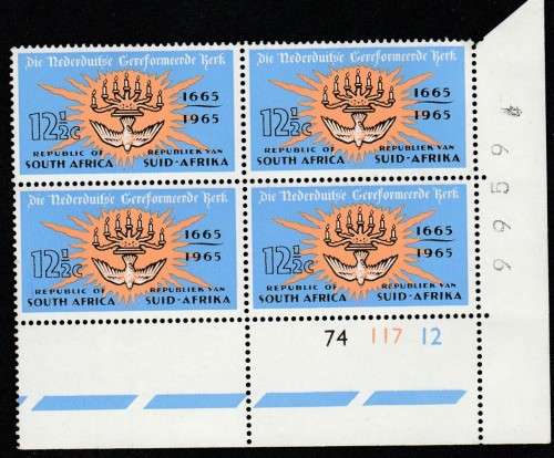 1965 RSA Tercentenary of Dutch Ref Church Set control blocks MNH SACC 252,253