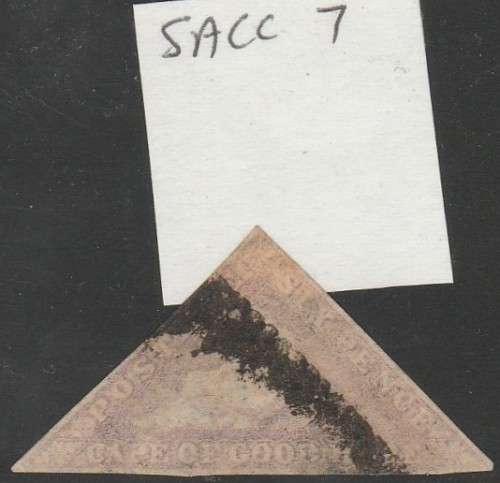 1853 COGH 6d used single Triangle pale rose lilac as per scan 3 sides SACC 7 CV R12000
