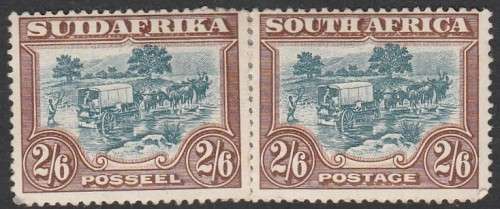 1945UNION of S A 2s 6d  3 pairs  MLH each SACC 50a