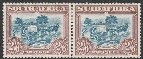 1945UNION of S A 2s 6d  3 pairs  MLH each SACC 50a