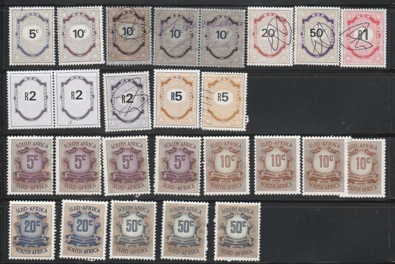 1977 R S A MINT and USED REVENUE SINGLES as per scan