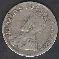 VERY RARE 1925 Union OF S  Silver 3d in F grade with Ptotea Herns va lue VF R225 F R35 Rare coin