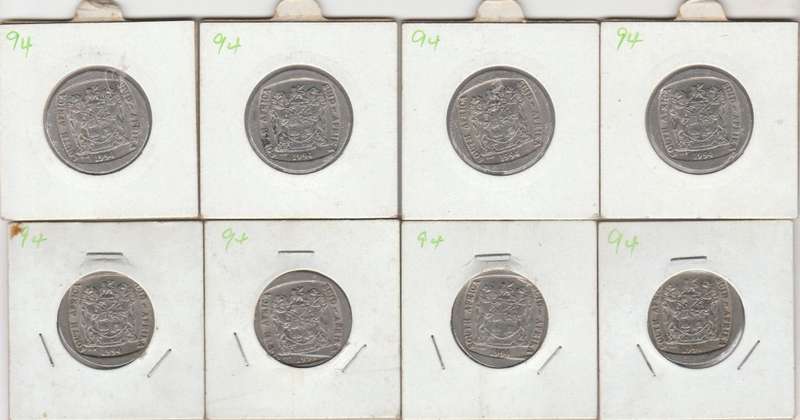 1994 R S A R5 Inauguration 8  Uncirculated coins with Steps