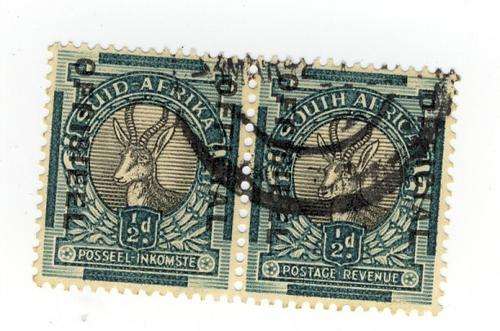 OFFICIAL 1-2d Grey and Green Sacc 23