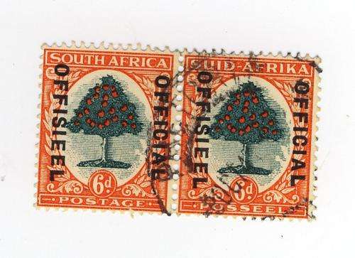OFFICIAL 6d Green and Vermillon Sacc 30, Rare