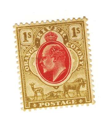 1s Scarlet and Bistre Sacc 96 Orange Free State 1905 MINT*
