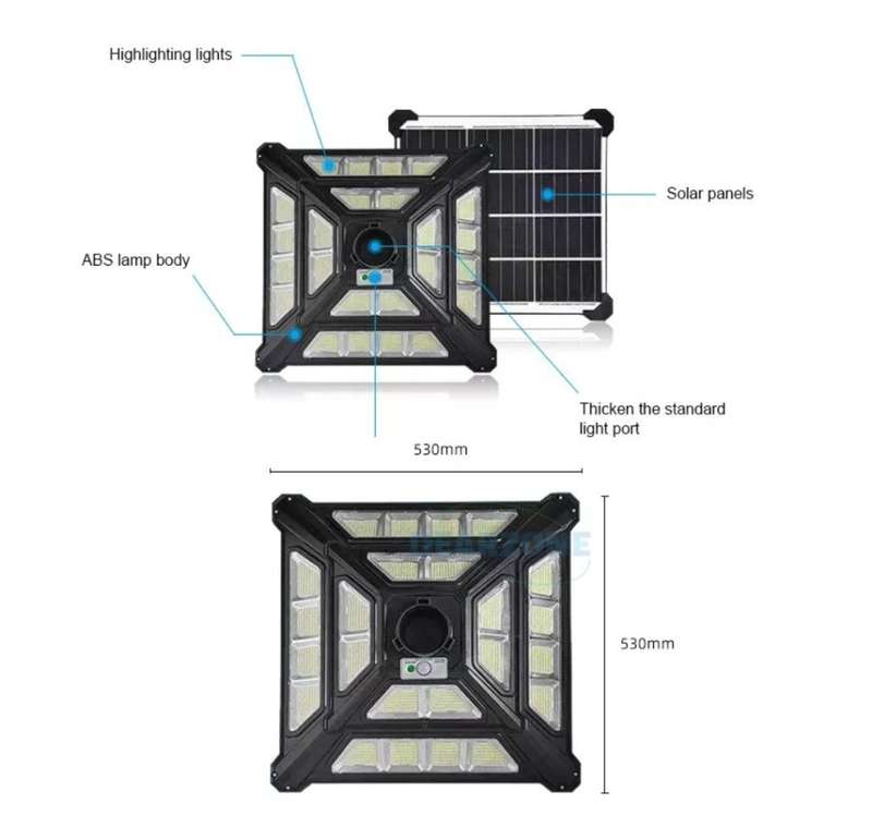 1000W Solar Street Lamp With Solar Panel 1000W