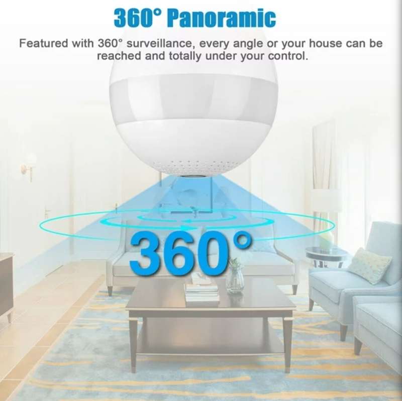 3D Lamp Panoramic Wifi 1080P Camera