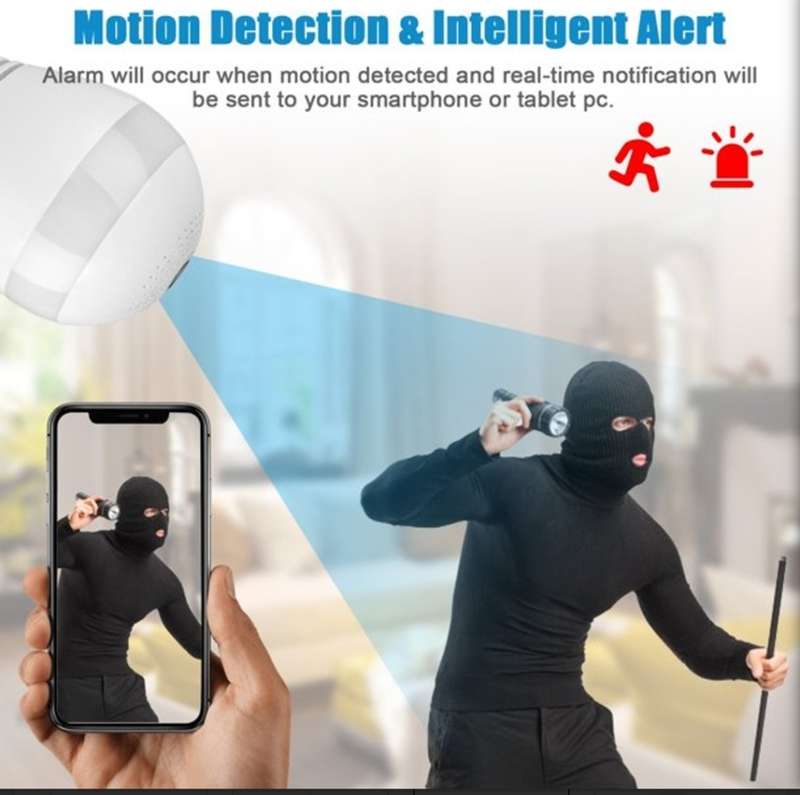 3D Lamp Panoramic Wifi 1080P Camera