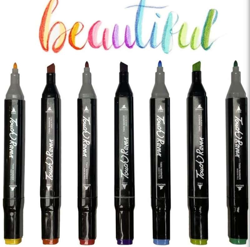 Dual Tips Art Markers with Carry Bag