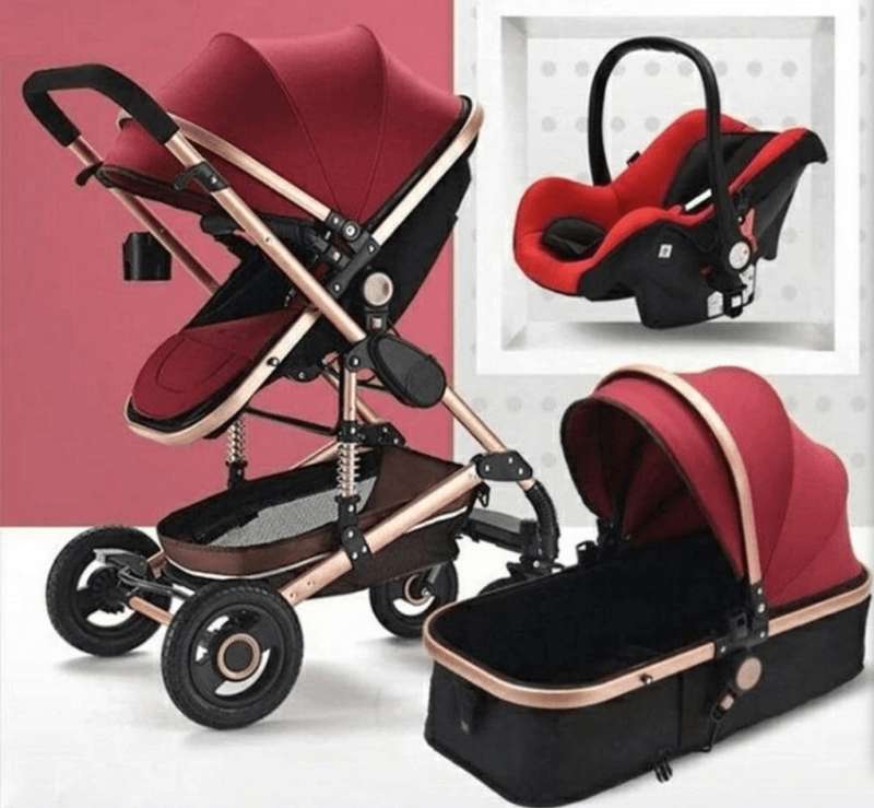 Belecoo 3 In 1 Foldable Baby Pram Stroller