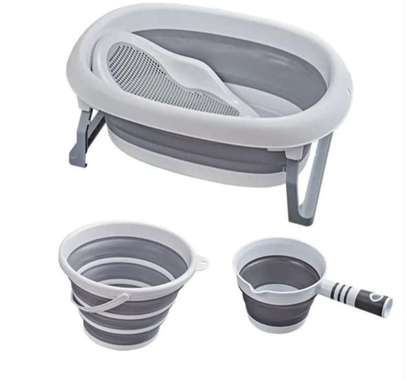Newborn To Toddler Foldable Baby Bath Set
