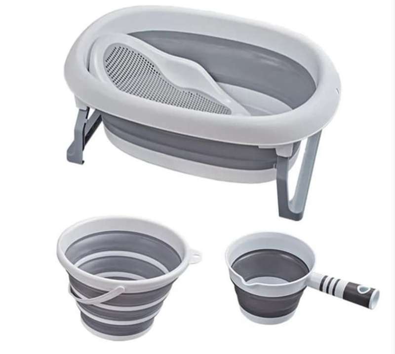 Newborn To Toddler Foldable Baby Bath Set