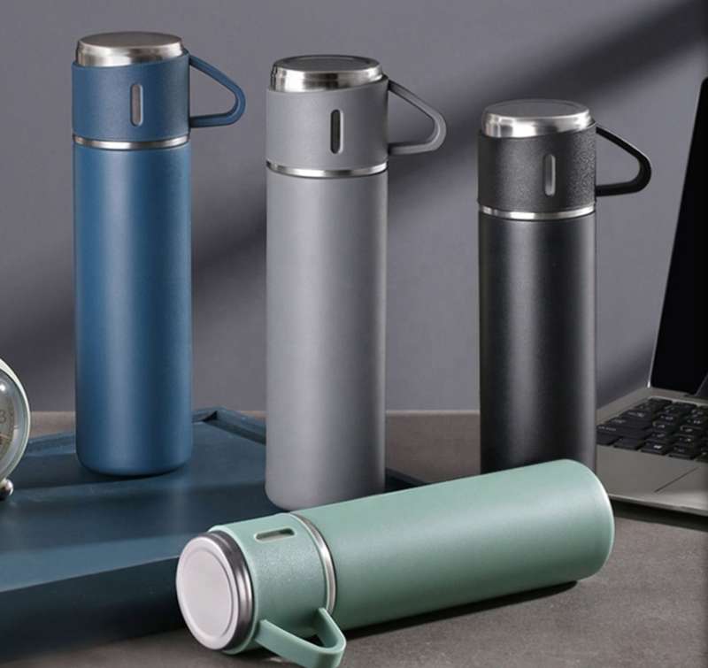 Double Wall Stainless Steel Vacuum Flask Set