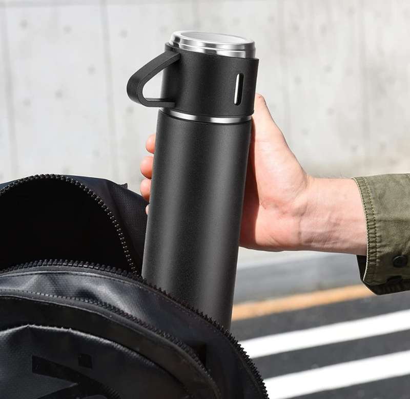 Double Wall Stainless Steel Vacuum Flask Set