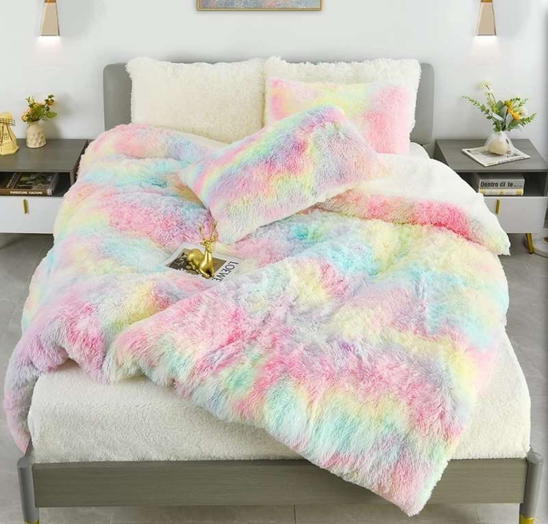 5 Piece Fluffy Tie Dye Comforter