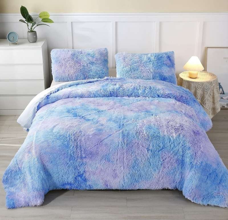 5 Piece Fluffy Tie Dye Comforter