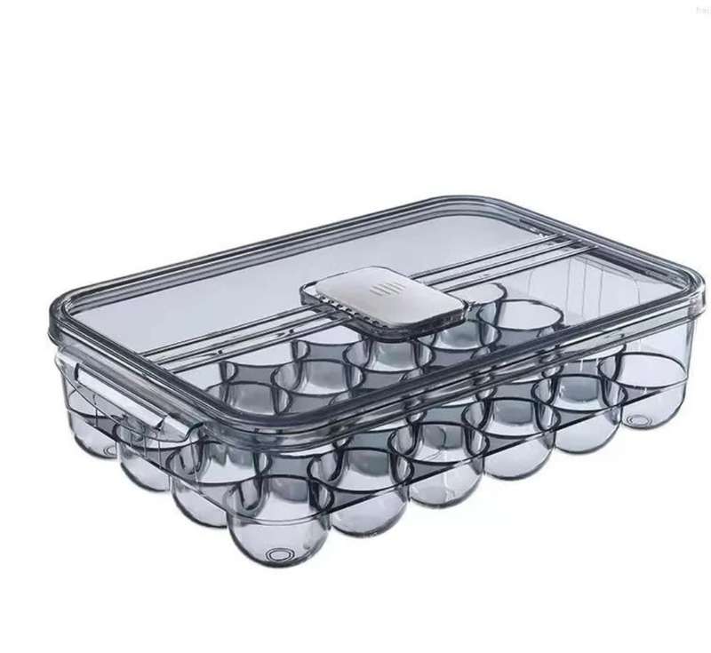 Storage Bottles Egg Box Fresh-keeping 24 Compartment Refrigerator Kitchen Fresh With Lid Seal