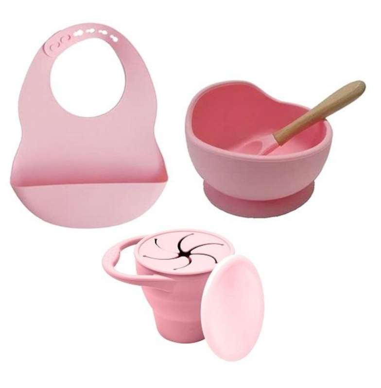 Baby Feeding Silicone 4pc Set