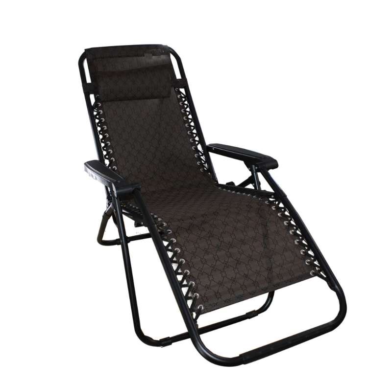 2 in 1 Zero Gravity Folding Recliner & Deck Chair with Removable Headrest