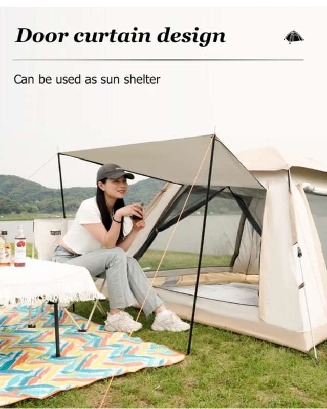 210x210cm Family Outdoor Camping Dome Tent E12-4-6
