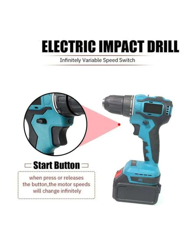 Multi-Function Power Tool Set Combination with Chargeable Cordless Drill