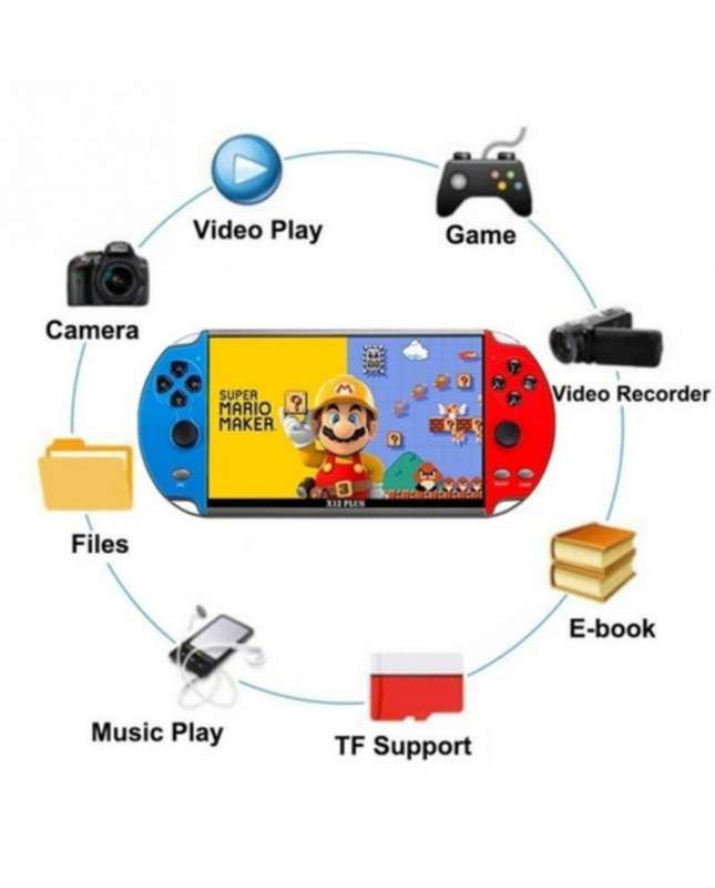 X12 Plus Handheld Retro Game Console-7inch