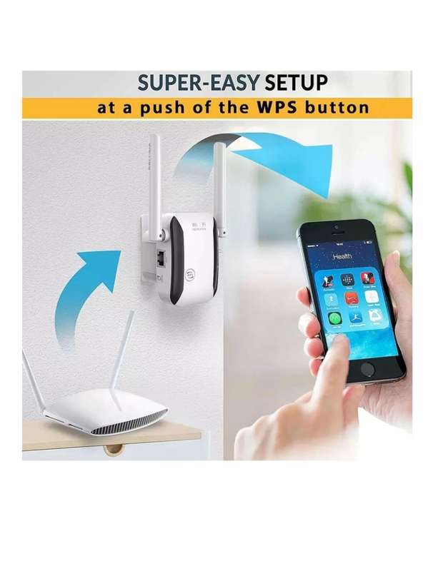 PIX-LINK 802.11n/b/g 300Mbps Antenna WIFI Range Extender - White