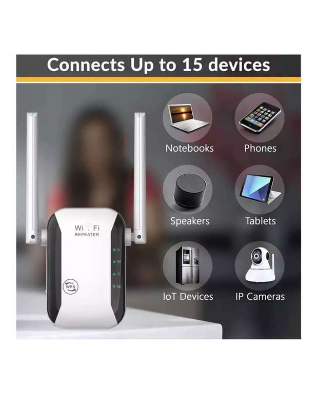 PIX-LINK 802.11n/b/g 300Mbps Antenna WIFI Range Extender - White