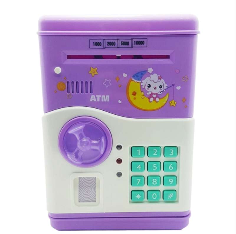 Kids ATM Piggy Bank with Password & Fingerprint Scanner