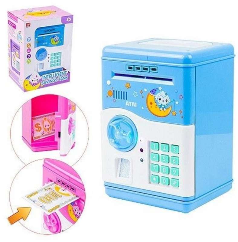 Kids ATM Piggy Bank with Password & Fingerprint Scanner
