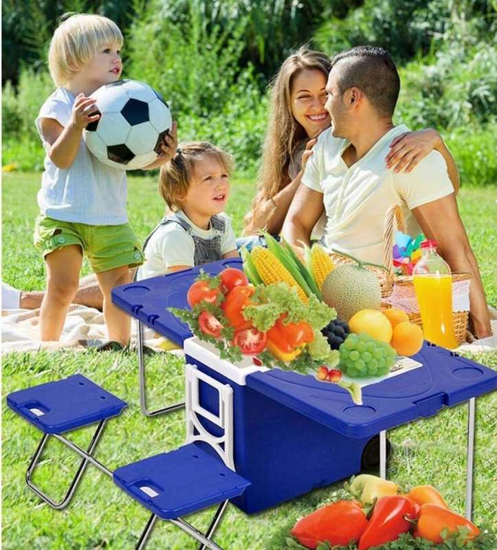 28 Liter Cooler Box Folding Table Chair Set