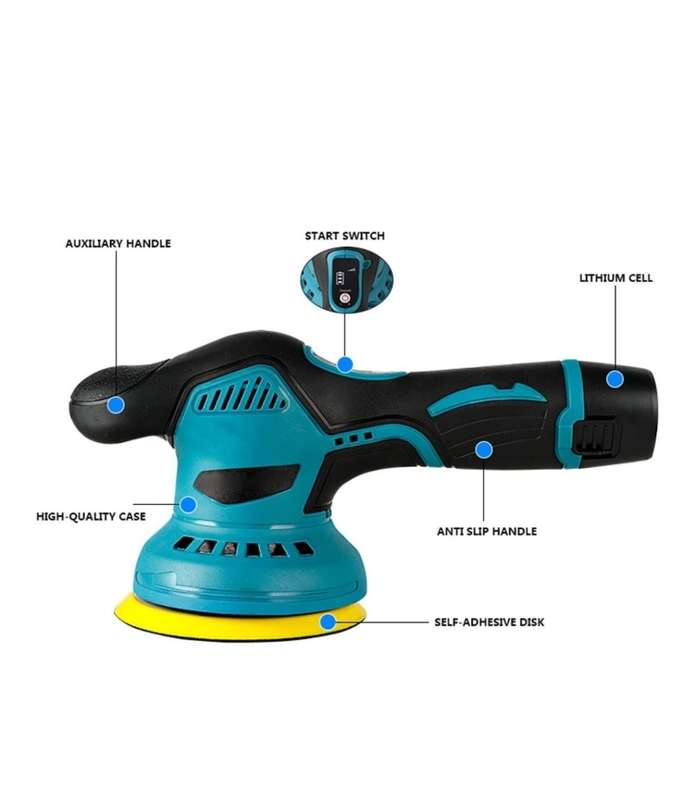 12V Electric Car Polisher Machine with Polishing Pad Kit