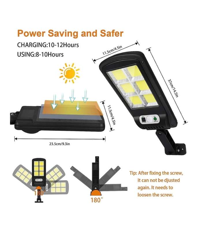 4 x Solar Street Lights Outdoor Remote Control Solar Parking Lot Lights