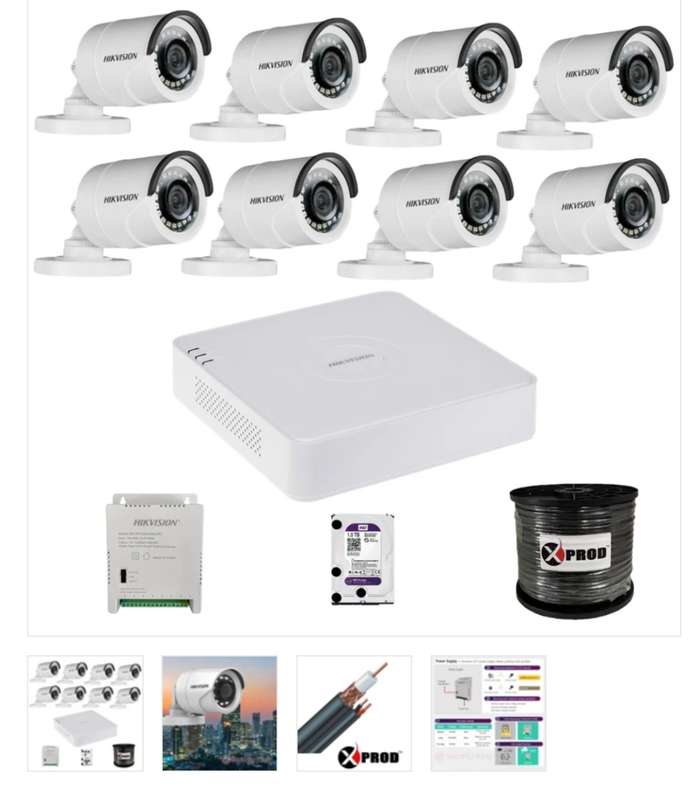 Hikvision 8 Channel 1080P Complete Kit - H.265