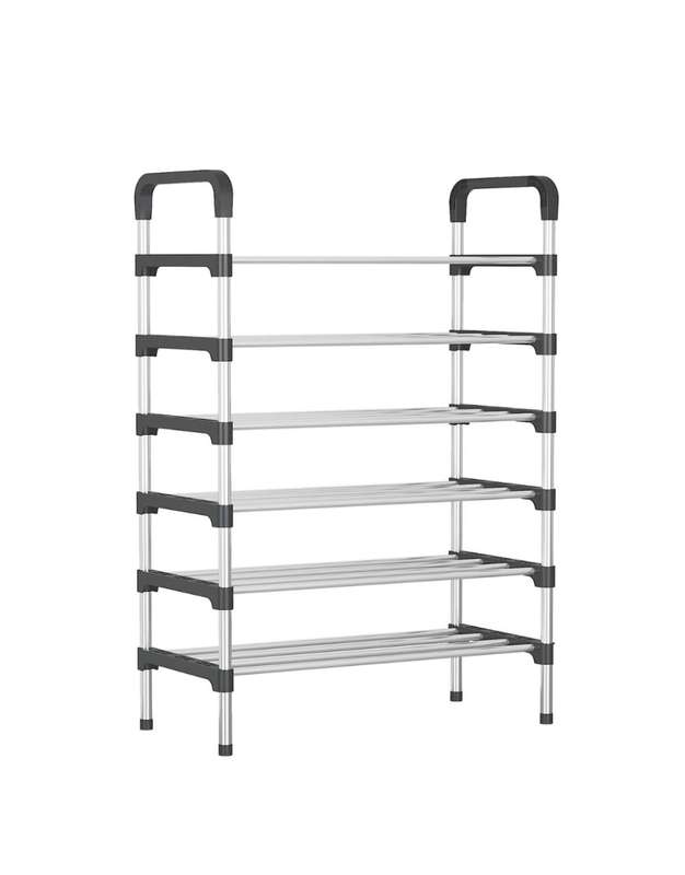 6 Layers Shoe Rack Black