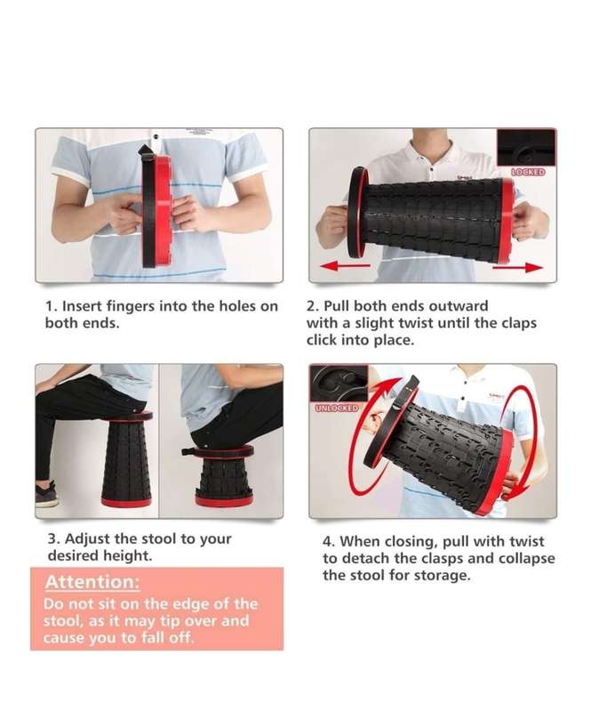 Portable Retractable Folding Stool