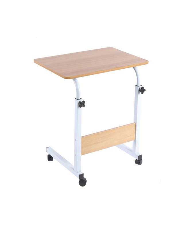 Multipurpose Adjustable Height Rolling Bedside Computer Desk Table