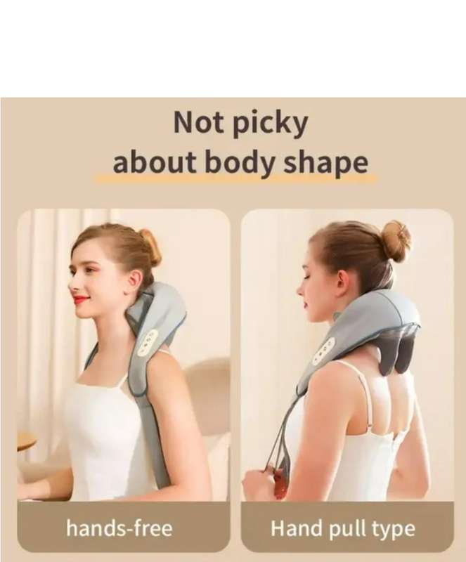 Powerful Wireless Mini Neck Shoulder Back Massager with Graphene Heating