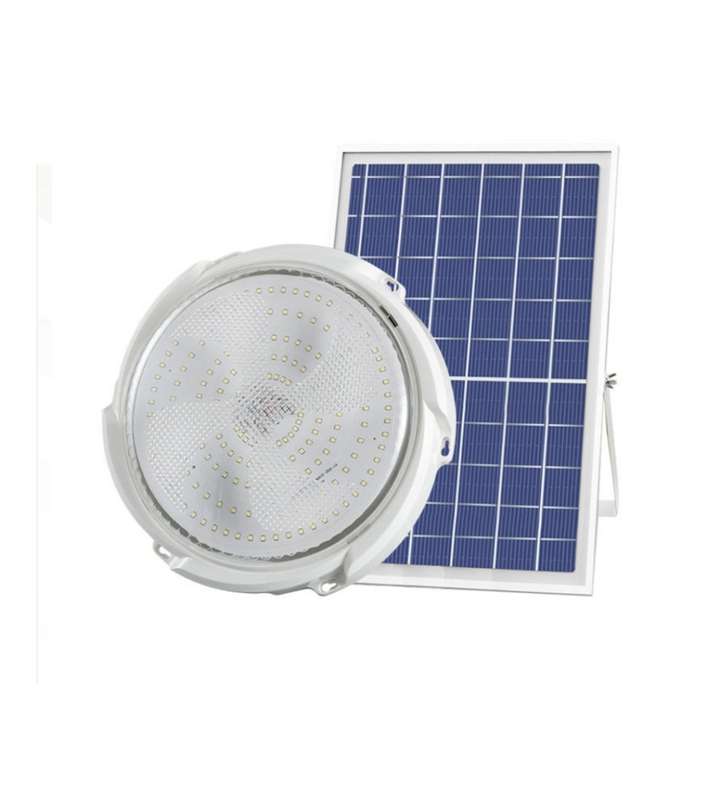 100W Round Solar Ceiling Light With Solar Panel