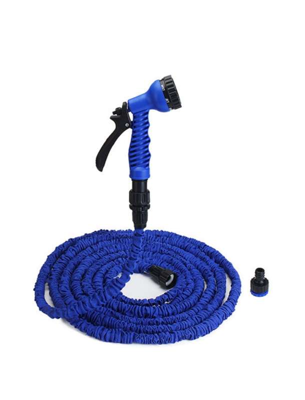 15-45m Telescopic Pipe Expandable Magic Flexible Garden Watering Hose with Spray Gun Set (Blue)