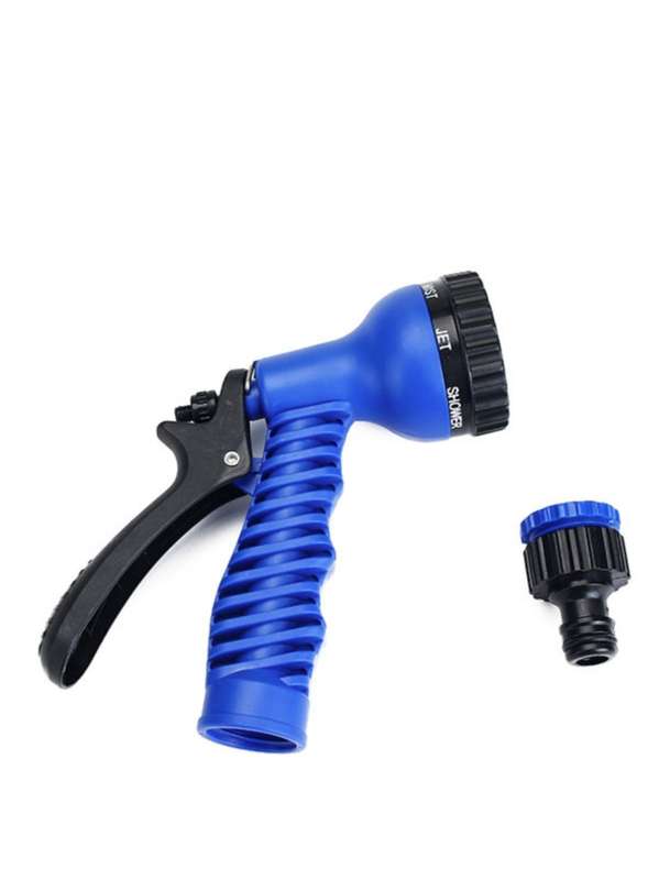 15-45m Telescopic Pipe Expandable Magic Flexible Garden Watering Hose with Spray Gun Set (Blue)