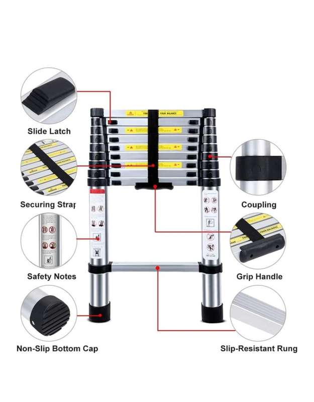 4.4m Straight Telescopic Ladder